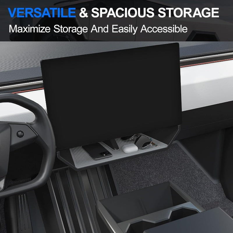 Center Console Organizer Under Screen Storage Box for 2024 for Tesla Cybertruck Accessories Dashboard Hidden Tray for Cybertruck A, Vehicle Organization, Hidden Compartment, Sleek Design, Customfit Accessory, Precision Fit, Car Console Insert, Tesla