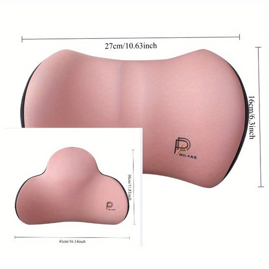 Mini Car Headrest and Lumbar Support in Macaron Colors - Ultra-Comfortable Seat Neck Pillow Cushion, Car Headrest Pillow, Travel Comfort, Compact Design, Soft Cushioning, Cozy Padding, Plush Material, Longdistance Drivers, Road Trip Essentials