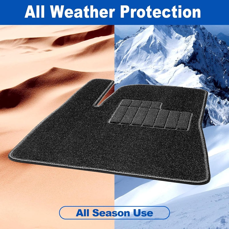 Spurtar for Tesla Model 3 Floor Mats Carpet 2025 - 2017, Cut Pile Car Floor Mats, Anti - Slip for Model 3, All Weather Protector Automotive, Front Rear Seat Car Rug 3PCS