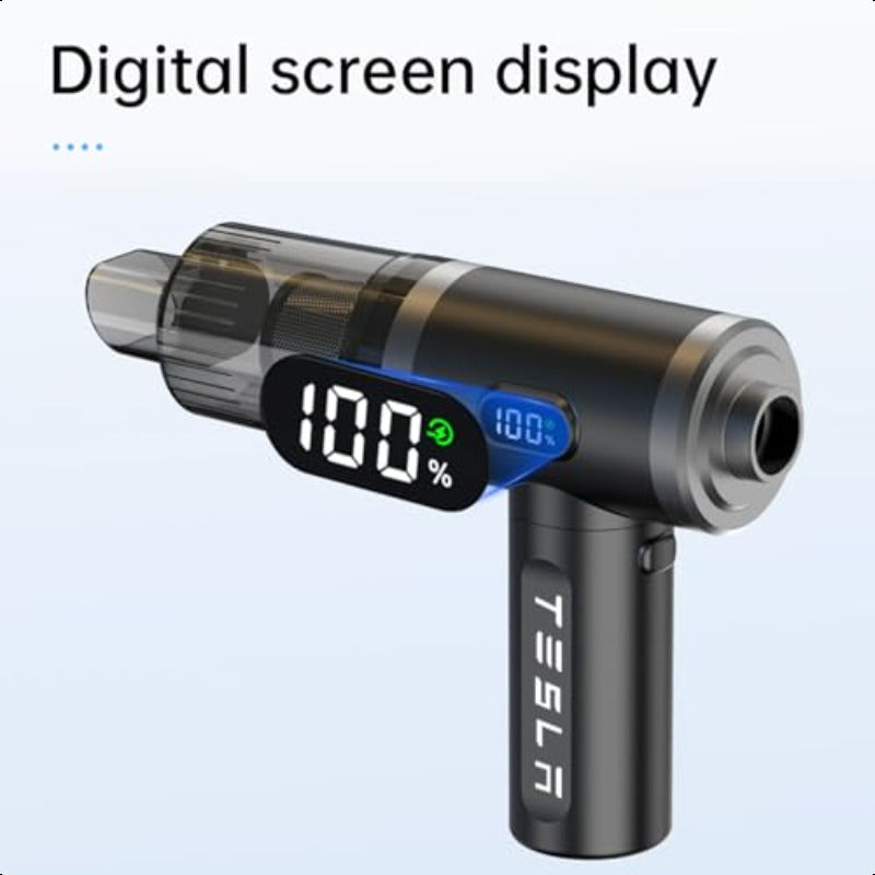 Foldable Car Vacuum Cleaner for Tesla Model 3 Y X S 4-in-1 Cordless Handheld Vacuum 12000PA High Power Mini Portable with LED Accessories 2025-2017, Car Vacuum Cleaner Strong Suction Cordless, Car Vacuum Cleaner Powerful, Quick Cleanup