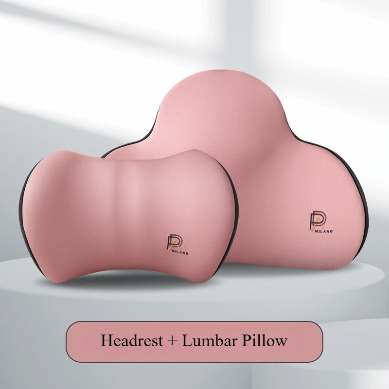 Mini Car Headrest and Lumbar Support in Macaron Colors - Ultra-Comfortable Seat Neck Pillow Cushion, Car Headrest Pillow, Travel Comfort, Compact Design, Soft Cushioning, Cozy Padding, Plush Material, Longdistance Drivers, Road Trip Essentials