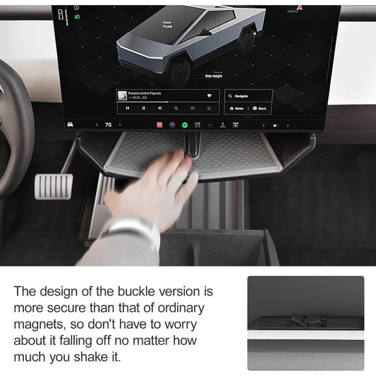 Center Console Organizer Under Screen Storage Box for 2024 for Tesla Cybertruck Accessories Dashboard Hidden Tray for Cybertruck A, Vehicle Organization, Hidden Compartment, Sleek Design, Customfit Accessory, Precision Fit, Car Console Insert, Tesla