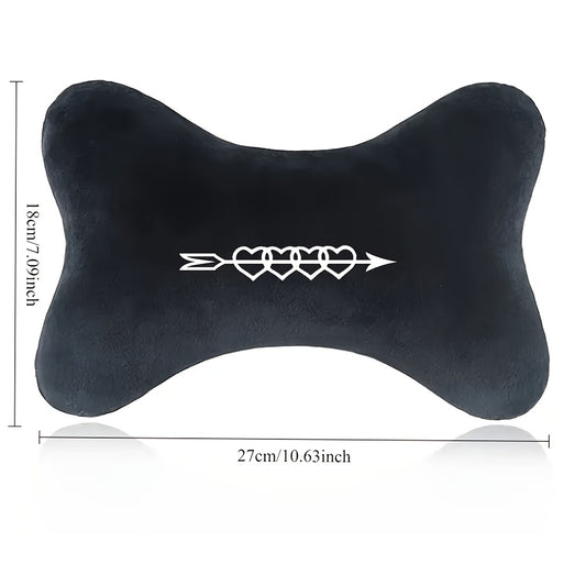 1pc Heart-Shaped Car Headrest\Pillow with Cute Love - Soft Filling, Vehicle Neck for & Passengers, Comfortable Bone Collar for Long Drives