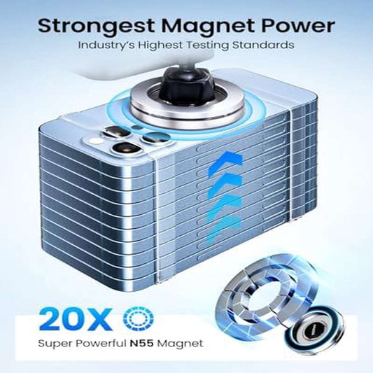 REEVAA for Tesla Phone Mount for Model 3\S\X\Cybertruck - Strongest Magnetic Car Dashboard Holder, No Glue\Adhesive-Free, for iPhone 16\15\14\13 & Cases, Smartphone Adapter