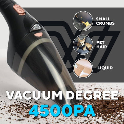 Car Vacuum Cleaner - Corded Handheld 4500 Pa Portable Powerful Small Hand Held Vacuum with 16ft Cord Lighter, LED Light Car Interior, Vehicle Cleaning, Auto Detailing, Compact Design, Highpower Motor, Auto Enthusiasts, Professional Detailers