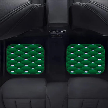 4pcs Diamond patterned Car Floor Mats Keep Your Car Interior Clean and Stylish Durable and Fashionable Interior Protection Adds Personality to the Car Interior Universal Fit for All Car Models