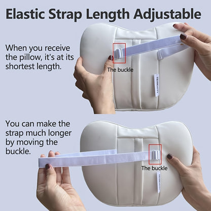 Upgraded Car Headrest Pillow 2 Packs Genuine Nappa Leather Car Neck Pillow for Tesla for Model Y for Model 3 for Model X for Model S Universal Fit Neck Support Cushion White, Driving Comfort, Long Drive Accessory, Premium Look, Sleek Design