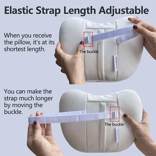 Upgraded Car Headrest Pillow 2 Packs Genuine Nappa Leather Car Neck Pillow for Tesla for Model Y for Model 3 for Model X for Model S Universal Fit Neck Support Cushion White, Driving Comfort, Long Drive Accessory, Premium Look, Sleek Design