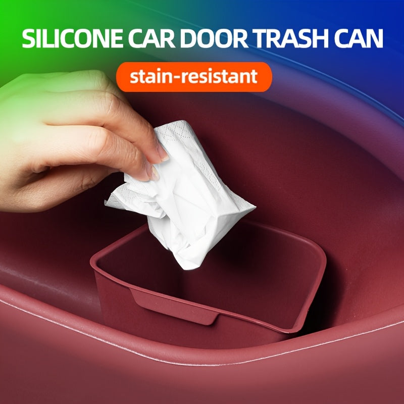 2025 Upgrade Silicone Car Door Trash Can | Multi-Functional Holder for Umbrella\Keys\Tissues, Universally Applicable