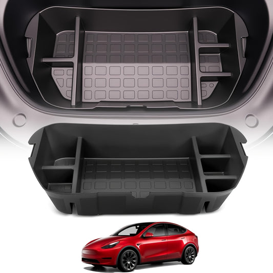Front Trunk Organizer for Tesla for Model Y 2020 2021 2022 2023 2024, Frunk Storage Organizer Storage Box fits for Tesla Y Accessories, 6 Separate Spaces, Vehicle Storage Solution, Car Organization, Organized Trunk, Spacesaving Storage, Longlasting