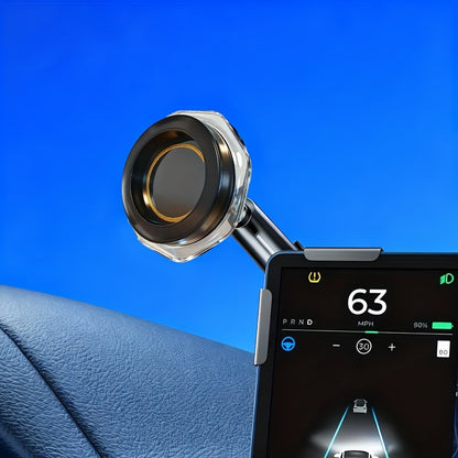 Adjustable Magnetic Phone Holder for Tesla Model 3 Y Car Mount, Designed for Highland Installation, Featuring a Screen Side Phone Support Frame.