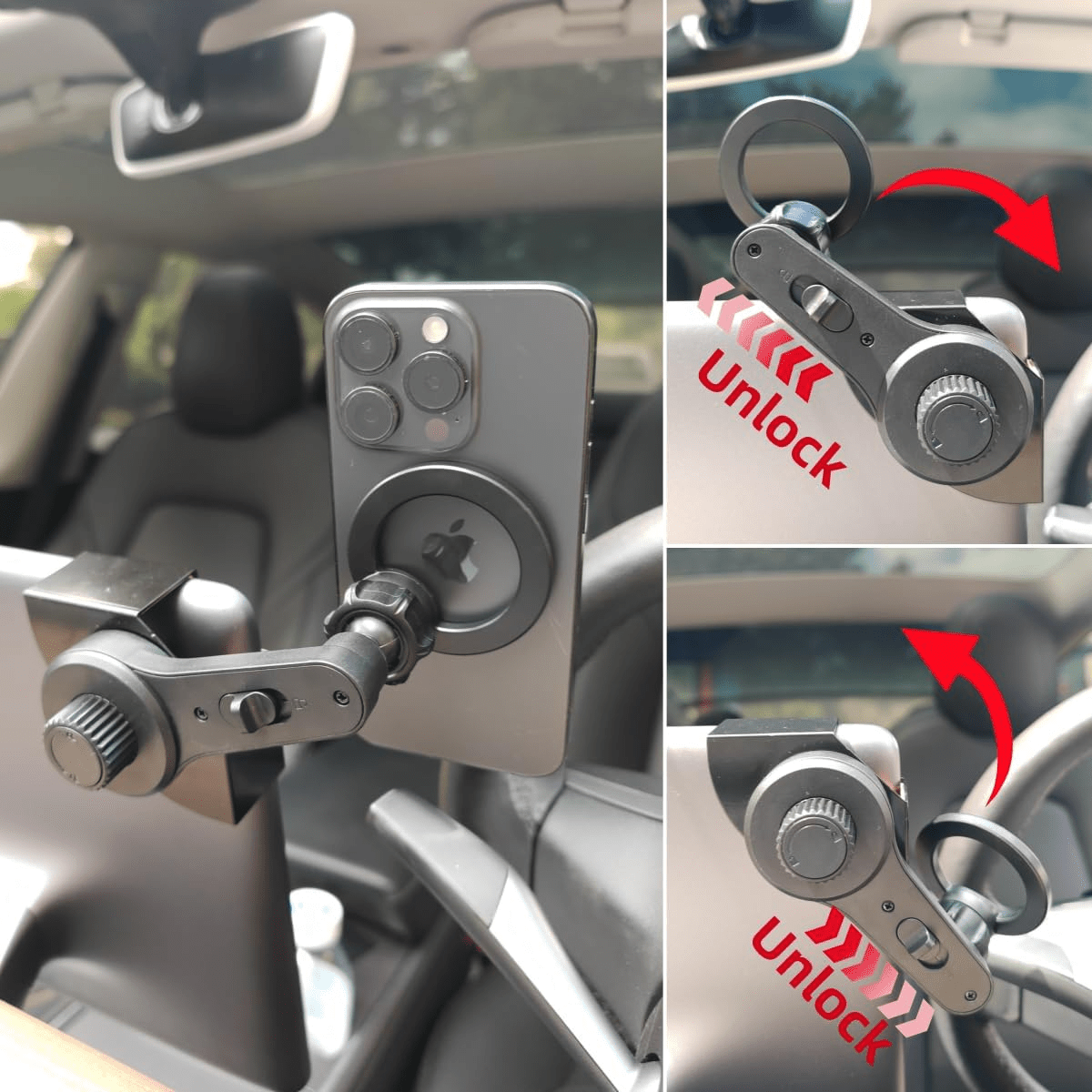 Upgraded Powerful Magnetic Phone Holder for Tesla Model 3 Y S X Cybertruck, Car Mount with Extreme Hold for iPhone 17 16 15 Pro Max, Perfect Fit Seamless Integration No Blocking View