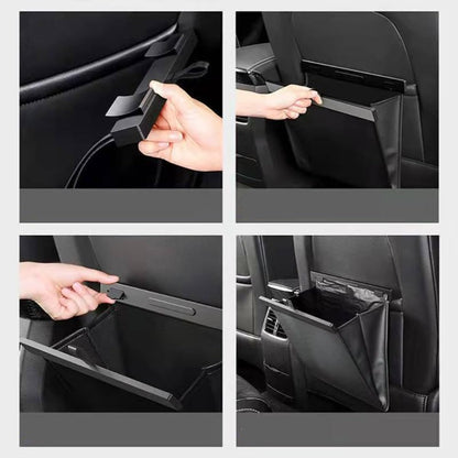 for Model 3\Y Compatible Slim ic Car Trash Can - Hanging Back Seat Organizer with -Kick Design, Multi-Functional Storage Bag & High Quality Disposal System ( Fit for, -Friendly) - ic for Switch Lock