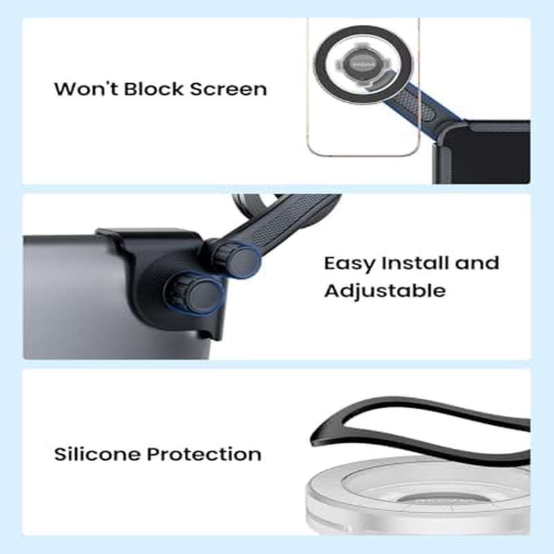 REEVAA for Tesla Phone Mount for Model 3\S\X\Cybertruck - Strongest Magnetic Car Dashboard Holder, No Glue\Adhesive-Free, for iPhone 16\15\14\13 & Cases, Smartphone Adapter