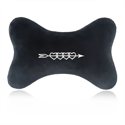 1pc Heart-Shaped Car Headrest\Pillow with Cute Love - Soft Filling, Vehicle Neck for & Passengers, Comfortable Bone Collar for Long Drives