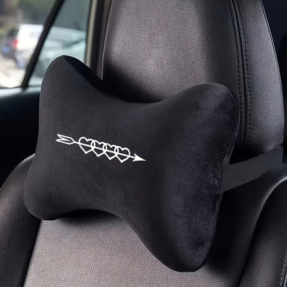 1pc Heart-Shaped Car Headrest\Pillow with Cute Love - Soft Filling, Vehicle Neck for & Passengers, Comfortable Bone Collar for Long Drives