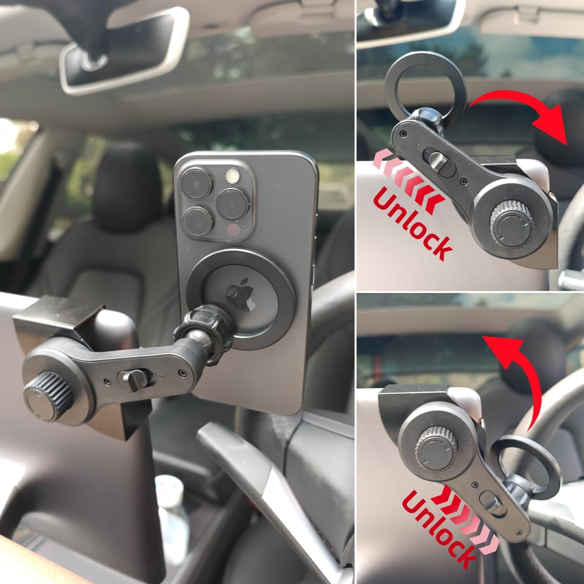 Upgraded Powerful Magnetic Phone Holder for Tesla Model 3 Y S X Cybertruck, Car Mount with Extreme Hold for iPhone 17 16 15 Pro Max, Perfect Fit Seamless Integration No Blocking View