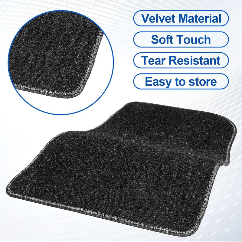 Spurtar for Tesla Model 3 Floor Mats Carpet 2025 - 2017, Cut Pile Car Floor Mats, Anti - Slip for Model 3, All Weather Protector Automotive, Front Rear Seat Car Rug 3PCS