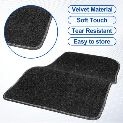Spurtar for Tesla Model 3 Floor Mats Carpet 2025 - 2017, Cut Pile Car Floor Mats, Anti - Slip for Model 3, All Weather Protector Automotive, Front Rear Seat Car Rug 3PCS