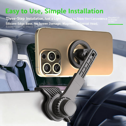 Upgraded Powerful Magnetic Phone Holder for Tesla Model 3 Y S X Cybertruck, Car Mount with Extreme Hold for iPhone 17 16 15 Pro Max, Perfect Fit Seamless Integration No Blocking View