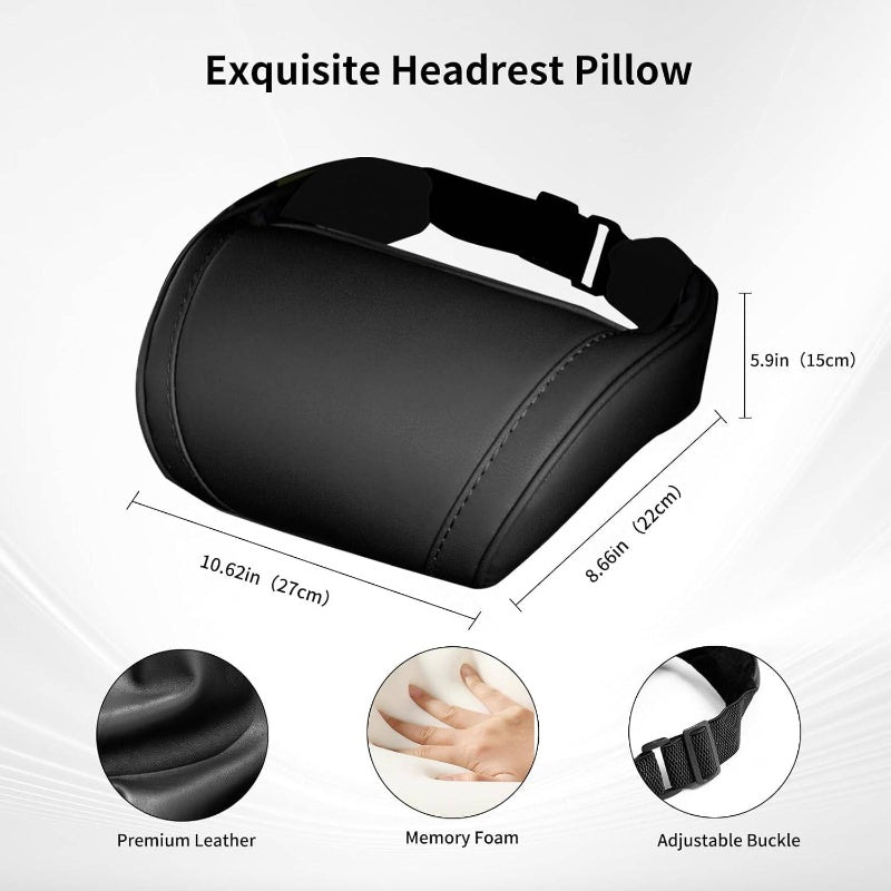 2 Pack Car Neck Pillow Model Y\3\S\X\Cybertruck | Foam Headrest Pillow Ergonomic Design Neck Support Softness Comfortable Black Car Pillow