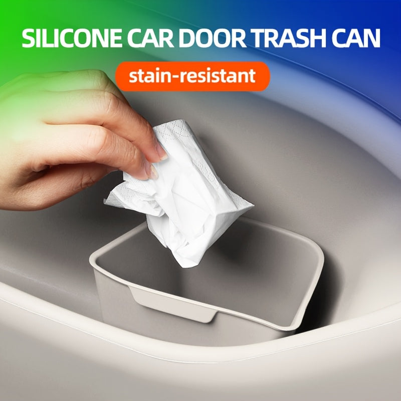 2025 Upgrade Silicone Car Door Trash Can | Multi-Functional Holder for Umbrella\Keys\Tissues, Universally Applicable