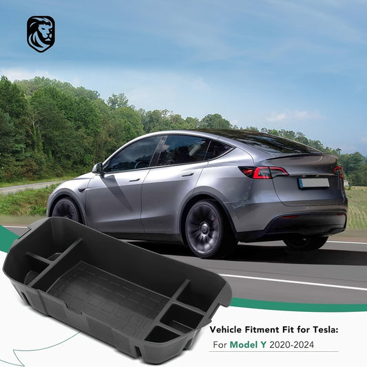 Front Trunk Organizer for Tesla for Model Y 2020 2021 2022 2023 2024, Frunk Storage Organizer Storage Box fits for Tesla Y Accessories, 6 Separate Spaces, Vehicle Storage Solution, Car Organization, Organized Trunk, Spacesaving Storage, Longlasting