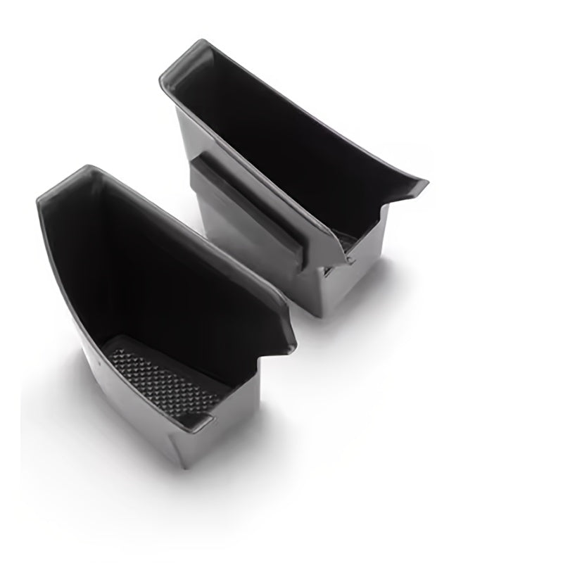 2pcs Front Door Storage Box for Tesla Model 3 & Y 2017-2021 - Heavy-Duty ABS Armrest & Phone Holder Organizer with Adjustable Handle, Ergonomic Design