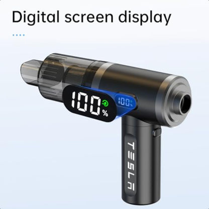 Foldable Car Vacuum Cleaner for Tesla Model 3 Y X S 4-in-1 Cordless Handheld Vacuum 12000PA High Power Mini Portable with LED Accessories 2025-2017, Car Vacuum Cleaner Strong Suction Cordless, Car Vacuum Cleaner Powerful, Quick Cleanup