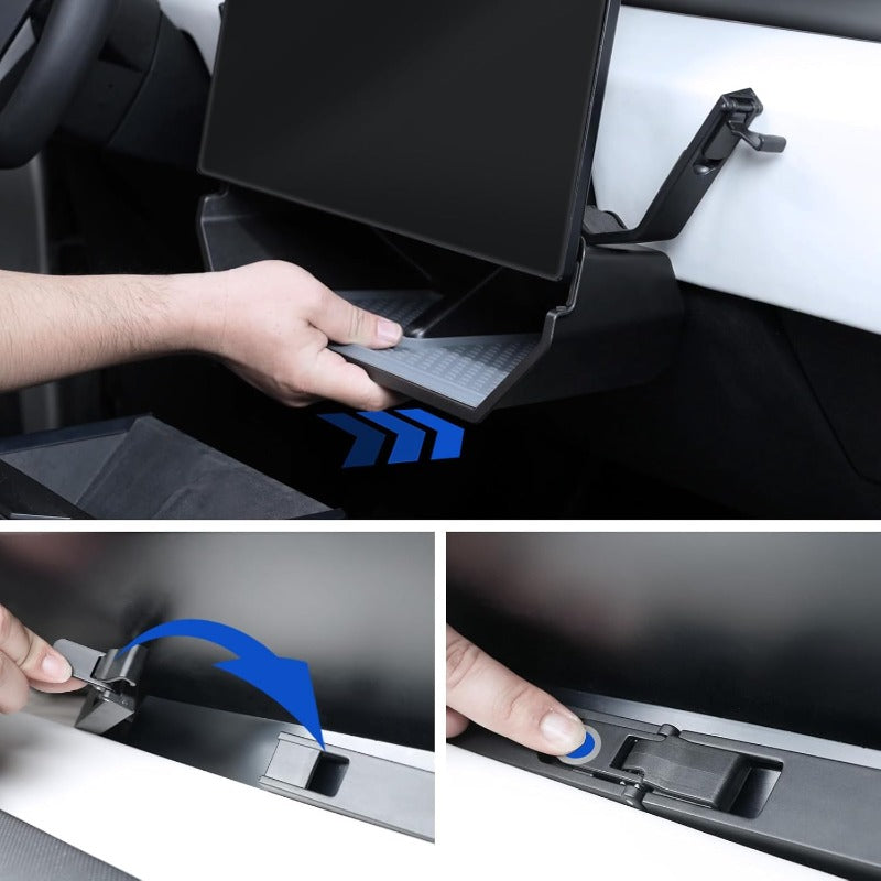 Center Console Organizer Under Screen Storage Box for 2024 for Tesla Cybertruck Accessories Dashboard Hidden Tray for Cybertruck A, Vehicle Organization, Hidden Compartment, Sleek Design, Customfit Accessory, Precision Fit, Car Console Insert, Tesla