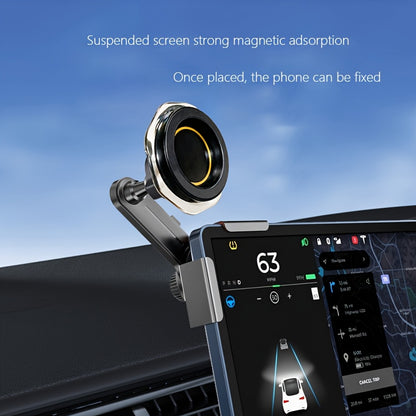 Adjustable Magnetic Phone Holder for Tesla Model 3 Y Car Mount, Designed for Highland Installation, Featuring a Screen Side Phone Support Frame.