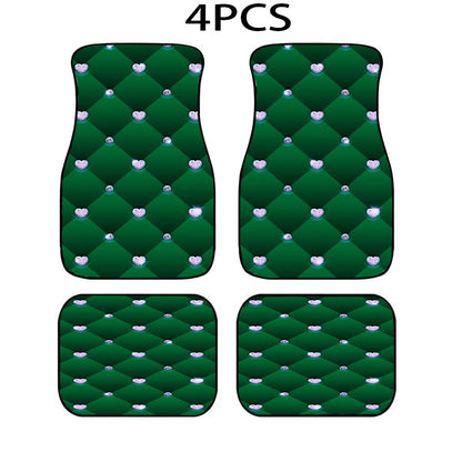 4pcs Diamond patterned Car Floor Mats Keep Your Car Interior Clean and Stylish Durable and Fashionable Interior Protection Adds Personality to the Car Interior Universal Fit for All Car Models