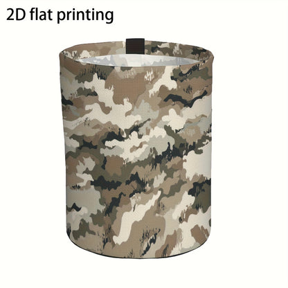 Car Trash Can with Adjustable Basket - Heavy-Duty Portable Camo Waste Bin, Fit for Auto Interior, Camping & for vehicle Storage - Heavy-Duty, Space-Saving Design, Unisex Male & Female, \u002Fs
