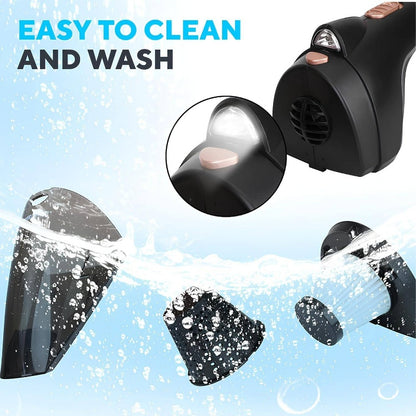 Car Vacuum Cleaner - Corded Handheld 4500 Pa Portable Powerful Small Hand Held Vacuum with 16ft Cord Lighter, LED Light Car Interior, Vehicle Cleaning, Auto Detailing, Compact Design, Highpower Motor, Auto Enthusiasts, Professional Detailers