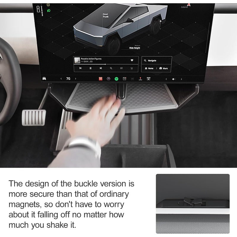 Center Console Organizer Under Screen Storage Box for 2024 for Tesla Cybertruck Accessories Dashboard Hidden Tray for Cybertruck A, Vehicle Organization, Hidden Compartment, Sleek Design, Customfit Accessory, Precision Fit, Car Console Insert, Tesla