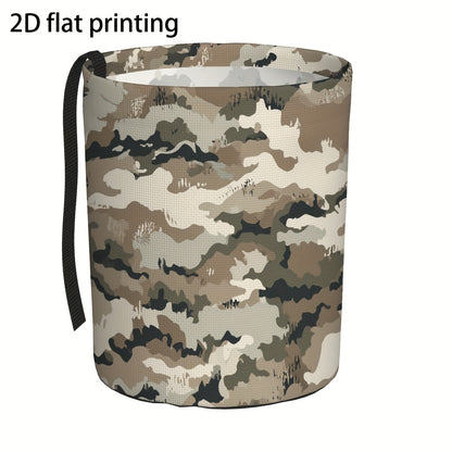 Car Trash Can with Adjustable Basket - Heavy-Duty Portable Camo Waste Bin, Fit for Auto Interior, Camping & for vehicle Storage - Heavy-Duty, Space-Saving Design, Unisex Male & Female, \u002Fs