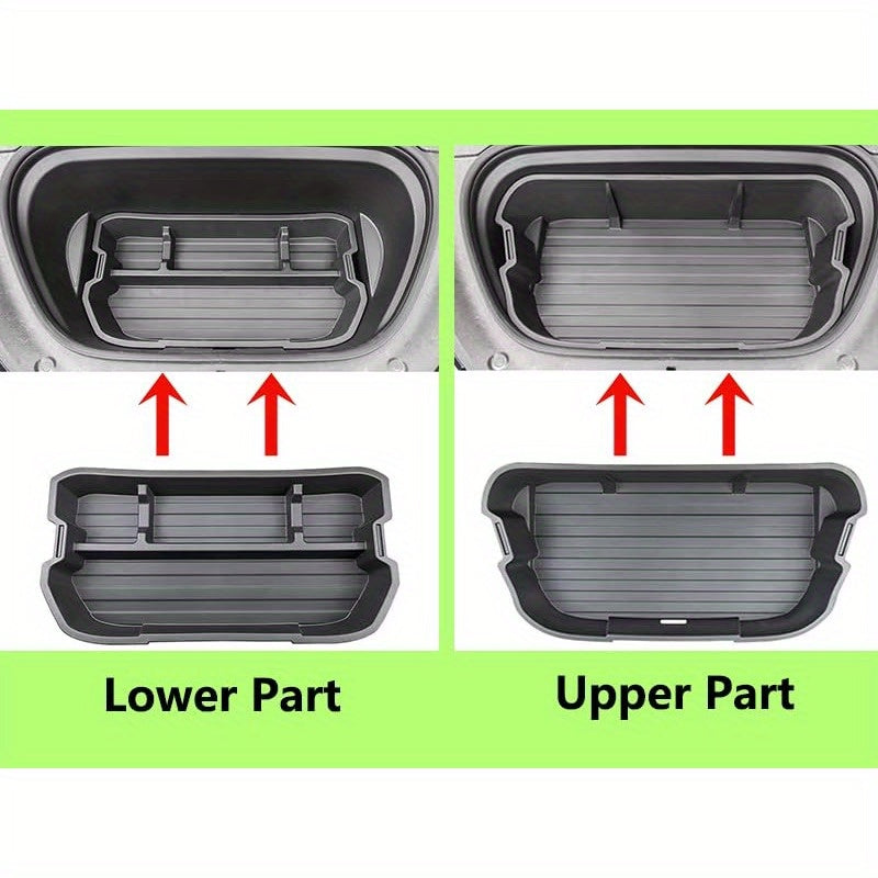 Storage Box for The Front Trunk of The 2020-2024 for TESLA Model Y, Featuring a Two-Layer Organizer for Heavy-Duty Cargo