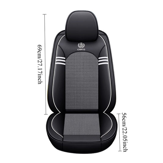 Fit Car Seat Cushion Cover - Heavy-Duty All-in-One with Headrest & Lumbar, Soft Beige-Friendly Black\u002FWhite\Gray Padding, for TOYOTA, for AUDI, for Tesla, VW, for BMW, for & Most Vehicles