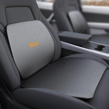 Seat Cushion and Lumbar Support Pillow for Tesla for Model Y 3 S X Hollow-Out Lower Back Strong Support and Breathable Mesh Seat Pad Hip Lumbar Pain Relief for Driving Car Office Home Use Black