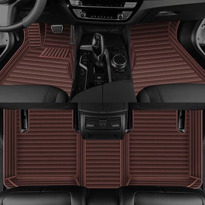 For Tesla Model Y 2020-2023 Horizontal Car Floor Mat, Made of Luxurious Faux Leather, Is an Interior Accessory for Car Floor Mats. It Is Suitable for Left-Hand Drive Vehicles, Easy to Clean, And Durable