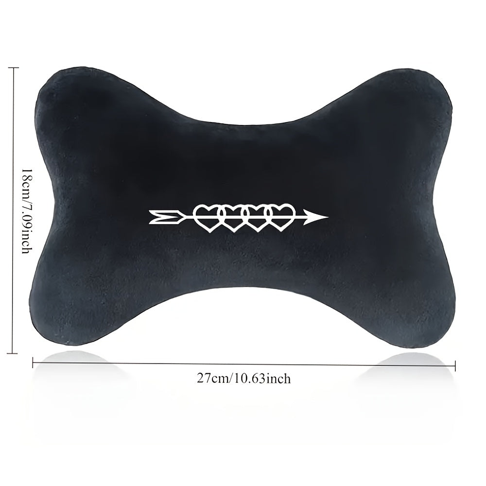 1pc Heart-Shaped Car Headrest\Pillow with Cute Love - Soft Filling, Vehicle Neck for & Passengers, Comfortable Bone Collar for Long Drives