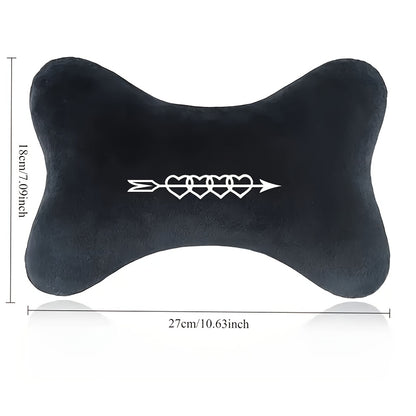 1pc Heart-Shaped Car Headrest\Pillow with Cute Love - Soft Filling, Vehicle Neck for & Passengers, Comfortable Bone Collar for Long Drives
